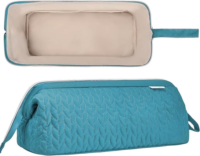 Pink Waterproof Travel Storage Bag for Hair Tools with Double Pockets and Carry Handle - Image 3